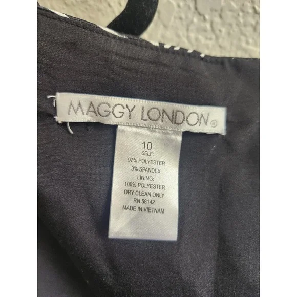 Maggy London Women's Formal Short Sleeve Knot Dress 10 - Picture 3 of 10